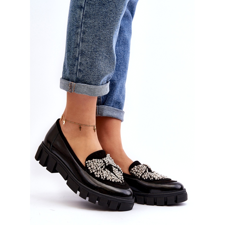 Mocasines mujer charol Laura Messi 2785 Negro 1