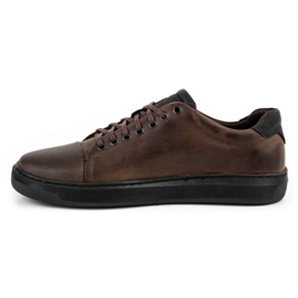 Polbut Zapatos de cuero para hombres 2109 marrón 1