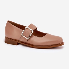 Zapatos de cuero para mujeres con Laura Messi 2980 Black Black Shock beige 4