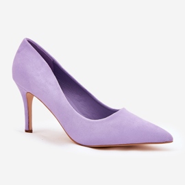 Alfileres de gamuza ecológico morado violeta 4