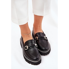 Mocasines para mujeres decorados con circones negros 6