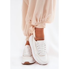 Zapatos deportivos femeninos en plataforma blanca blanco 3