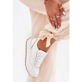 Zapatos deportivos femeninos en plataforma blanca blanco 5