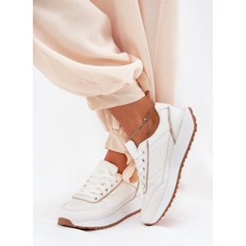 Zapatos deportivos femeninos en plataforma blanca blanco 7