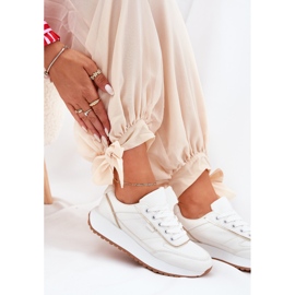Zapatos deportivos femeninos en plataforma blanca blanco 8