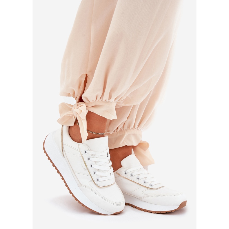 Zapatos deportivos femeninos en plataforma blanca blanco 1