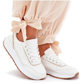 Zapatos deportivos femeninos en plataforma blanca blanco 10