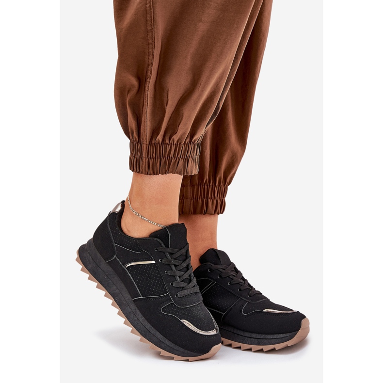 Zapatos deportivos femeninos en la plataforma negro 1