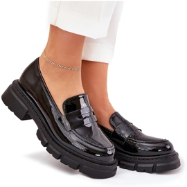 Mocasines Mujer Charol Negro 8