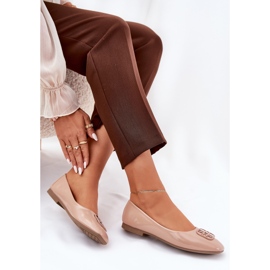 Pintorinas pintadas de ballerinas femeninas con una decorativa Vinceza 17377 Detalles beige 7