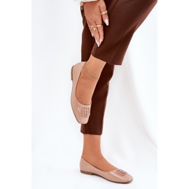 Pintorinas pintadas de ballerinas femeninas con una decorativa Vinceza 17377 Detalles beige 6