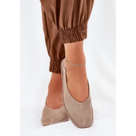 Ballerinas de gamuza femenina Big Star RR274082 beige 3