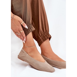 Ballerinas de gamuza femenina Big Star RR274082 beige 6