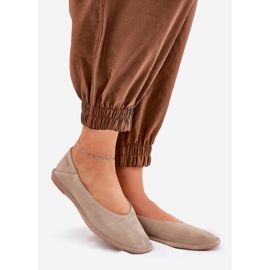 Ballerinas de gamuza femenina Big Star RR274082 beige 1