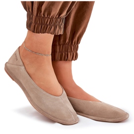 Ballerinas de gamuza femenina Big Star RR274082 beige 10