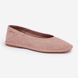 Ballerinas de gamuza femenina Big Star RR274081 Pink rosado 5
