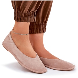 Ballerinas de gamuza femenina Big Star RR274081 Pink rosado 11
