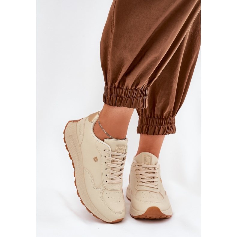 Zapatos deportivos femeninos livianos Big Star RR274630 Hi-polish Beige Sistema 2