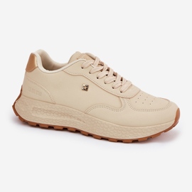 Zapatos deportivos femeninos livianos Big Star RR274630 Hi-polish Beige Sistema 4