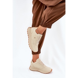 Zapatos deportivos femeninos livianos Big Star RR274630 Hi-polish Beige Sistema 5