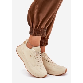 Zapatos deportivos femeninos livianos Big Star RR274630 Hi-polish Beige Sistema 1