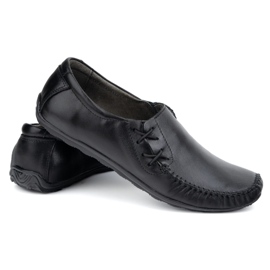 Olivier Zapatos para hombres mocasines de cuero insertado 306 kz negro 6