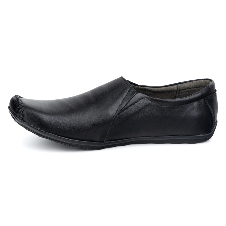 Olivier Zapatos para hombres mocasines de cuero insertado 306 kz negro 1