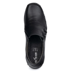 Olivier Zapatos para hombres mocasines de cuero insertado 306 kz negro 5