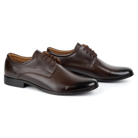 Olivier Zapatos para hombres cuero formal 271t9lu marrón oscuro 3