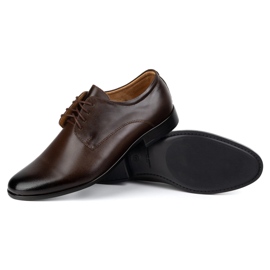 Olivier Zapatos para hombres cuero formal 271t9lu marrón oscuro 4