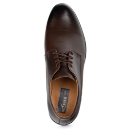 Olivier Zapatos para hombres cuero formal 271t9lu marrón oscuro 6