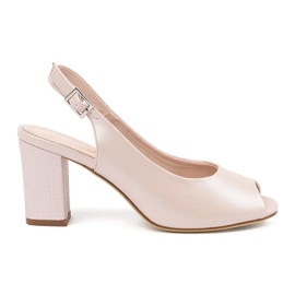 Elegantes sandalias abiertas Sergio Leone rosado 6