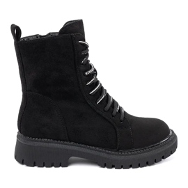 TRENDI Trabajadores con cordones negro 4