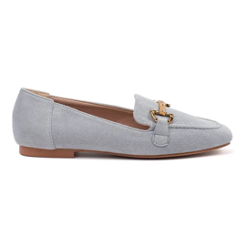 Mocasines de ante con estilo azul 4