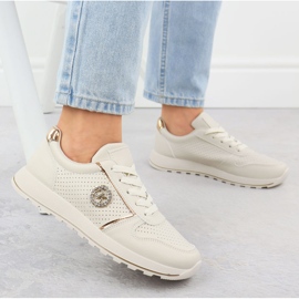 Zapatos deportivos femeninos, beige Potocki Py16342 5
