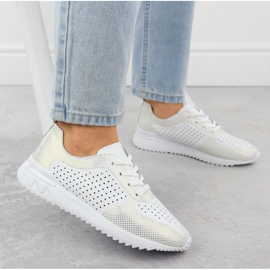 Białe Artiker 56C1036 zapatos deportivos de cuero abiertos blanco 5