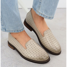 Zapatos de trabajo de mujer Lords Beige Potocki SZ12592 6