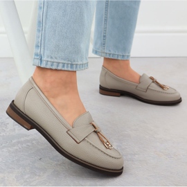 Zapatos mocasines de mujer Lordy beige potocki sz12627 6