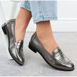 Zapatos de mujer Lords Abierto de plata metálica Potocki 12581 4