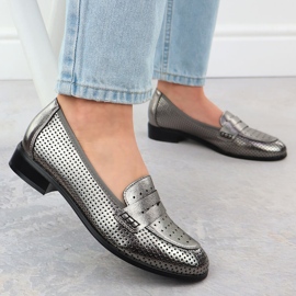 Zapatos de mujer Lords Abierto de plata metálica Potocki 12581 6