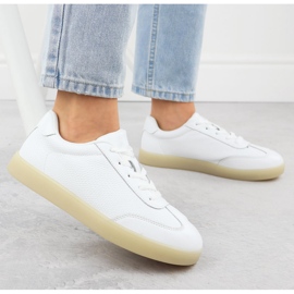 Zapatos deportivos de cuero para mujeres perfo-blancos Sergio Leone SP-118 5