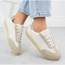 Zapatos deportivos de cuero para mujeres Perfoled Beige Sergio Leone SP-118 4