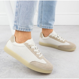 Zapatos deportivos de cuero para mujeres Perfoled Beige Sergio Leone SP-118 5
