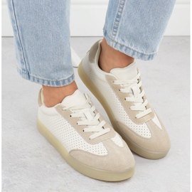Zapatos deportivos de cuero para mujeres Perfoled Beige Sergio Leone SP-118 6