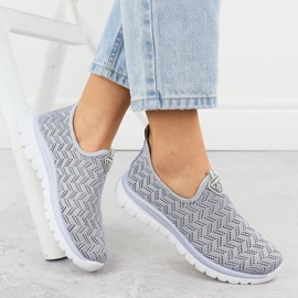 Zapatos deportivos femeninos slip on on grey artiker 56c1016 gris 4