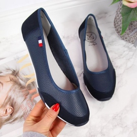 Bailarinas piel calada Filippo W PAW198B azul marino 6