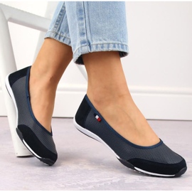 Bailarinas piel calada Filippo W PAW198B azul marino 7