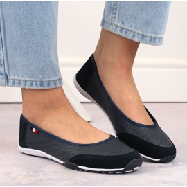 Bailarinas piel calada Filippo W PAW198B azul marino 8