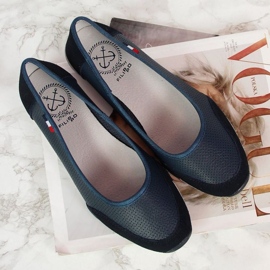 Bailarinas piel calada Filippo W PAW198B azul marino 11