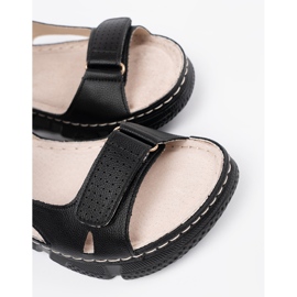 Goodin Sandalias de mujeres clásicas negras negro 4